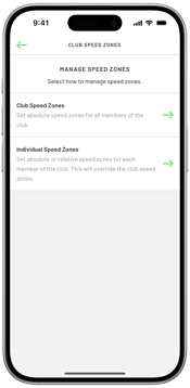 Club Speed Zones