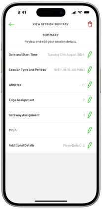 View Session Summary